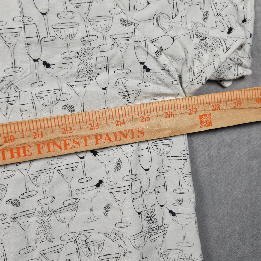 Tommy Bahama Button Up Shirt‎ Mens 3XLB White Cocktail Print The Veracruz Cay - Picture 7 of 10